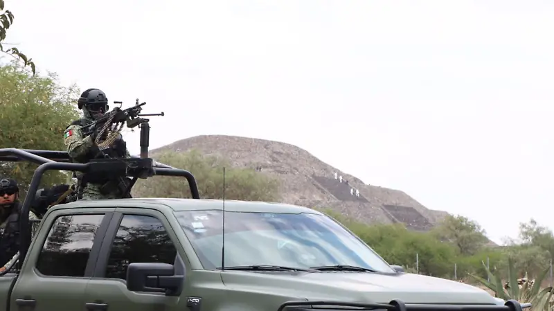 Balacera en la Zona Arqueológica de Teotihuacán; hay dos muertos